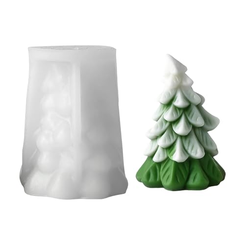 Silikonformen Gießformen Weihnachten, 3D Weihnachtsbaum Silikonform Kerzen Silikonform Tannenbaum Kerzenform zum Gießen Gießformen Silikon Weihnachtsbaum Kerzengießform für Weihnachtsdeko (A) von Nexoria