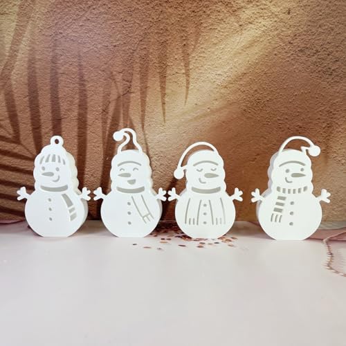 Silikonformen Gießformen Weihnachten, 5 Stück Silikonform Weihnachtssocken Silikonform Weihnachten Socken Schneemann Gipsform zum Gießen Gießformen Silikon Weihnachten für 3D-Licht (B) von Nexoria