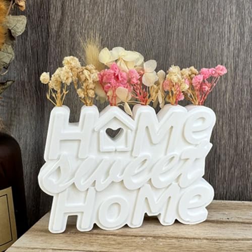 Silikonformen Gießformen Weihnachten Buchstaben, 3D Silikonform Buchstaben Familie Vase Silikonform Kerzenhalter Familie Gips zum Gießen Gießformen Silikon Gießform Weihnachten (B) von Nexoria
