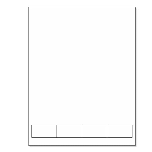 Integrierte Laserform mit Etiketten-Kombination (4 Etiketten je 2x1 unten / 250 Blatt) von Next Day Labels