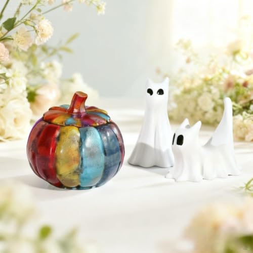 Nexum Halloween Silikonformen Set, Kürbis Silikonform, Geist Silikonform, Silikon Backformen für Schokolade Fondant Kuchen Bonbons Eiswürfel DIY von Nexum