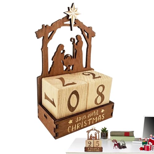 Nexusectar Adventskalender - 25 Tage Weihnachten Holz Krippe Adventskalender,Sammelstück Tischdekoration Für Ausstellungsregal Wohnzimmer Festliche Winterzeit Nexusectar Adventskalender - 25 Tage Weihnachten Holz Krippe Adventskalender,Sammelstück Tischdekoration Für Ausstellungsregal Wohnzimmer Festliche Winterzeit von Nexusectar