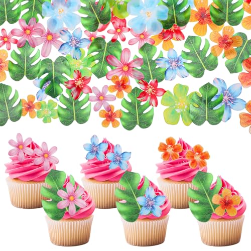 60 Stück Esspapier Tortendeko,Enthält 40 Stück Essbare Blumen und 20 Stück Esspapier Blätter für Cupcake Topper,Tortendeko Essbar,Dschungel Geburtstag Dekoration für Hawaii 60 Stück Esspapier Tortendeko,Enthält 40 Stück Essbare Blumen und 20 Stück Esspapier Blätter für Cupcake Topper,Tortendeko Essbar,Dschungel Geburtstag Dekoration für Hawaii von Neyauo