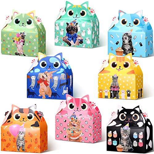 24 Stück Katze Party Gefallen Treat Box Kätzchen Thema Geschenkbox Süß Goodie Snack Taschen Kinder Geburtstag Party Zubehör Babyparty Katzen Thema Party Dekoration, 8 Stile 24 Stück Katze Party Gefallen Treat Box Kätzchen Thema Geschenkbox Süß Goodie Snack Taschen Kinder Geburtstag Party Zubehör Babyparty Katzen Thema Party Dekoration, 8 Stile von Nezyo