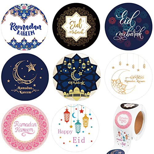 400 Stück Eid Mubarak Aufkleber Ramadan Sticker Runde Geschenktüten Etiketten Selbstklebende Umschläge Siegelaufkleber Dekoration für Muslim Islam Party Geschenkbox DIY(1,18 Zoll) von Nezyo