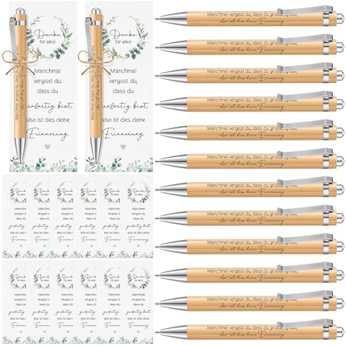 Nezyo Kollegen Abschiedsgeschenk inklusive Einziehbare Kugelschreiber und Dankeschön Lesezeichen Ruhestand Jobwechsel Geschenk für Mitarbeiter(12 Sets,Manchmal Vergisst Du) von Nezyo
