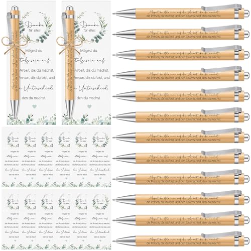 Nezyo Kollegen Abschiedsgeschenk inklusive Einziehbare Kugelschreiber und Dankeschön Lesezeichen Ruhestand Jobwechsel Geschenk für Mitarbeiter(12 Sets,Mögest Du Stolz Sein auf die Arbeit) von Nezyo