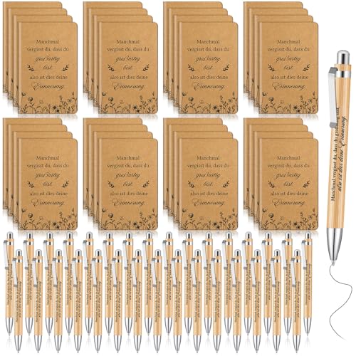 Nezyo Sets Mitarbeiter Geschenk Dankeschön Geschenk für Kollegen Lehrer Inspirierendes Mini Notizbuch Motivation Druckkugelschreiber Abschiedsgeschenk für Kollegen Mitarbeiter(32 Sets) von Nezyo