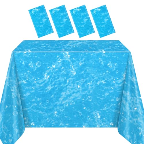 Ozean Tischdecken Tischdecke mit Unterwasser Blasen 275 x 138 cm Ozeanwellen Tischtuch für Party Dekorationen unter dem Meer Ozean Pool Strand von Nezyo