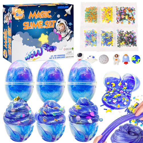Slime Set Schleim Kinder 6 Pcs, Galaxy Slime Party Favors Kinder Ostergeschenke 6-12 Jahre, Fluffy, Nicht Klebrig, Streßabbauend, Mitgebsel Kindergeburtstag Gastgeschenke für Mädchen und Jungen Slime Set Schleim Kinder 6 Pcs, Galaxy Slime Party Favors Kinder Ostergeschenke 6-12 Jahre, Fluffy, Nicht Klebrig, Streßabbauend, Mitgebsel Kindergeburtstag Gastgeschenke für Mädchen und Jungen von Nhcuijun