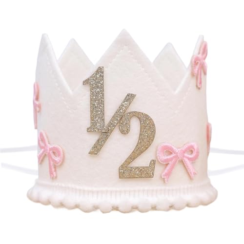 Nhemeylp Schleife 1/2 Geburtstag Krone Rosa Schleife Halber Geburtstag Hut Foto Requisiten 6 Monate Party Dekorationen Wiederverwendbare Party Krone Hut Hinterlässt wertvolle Erinnerungen für Kinder Nhemeylp Schleife 1/2 Geburtstag Krone Rosa Schleife Halber Geburtstag Hut Foto Requisiten 6 Monate Party Dekorationen Wiederverwendbare Party Krone Hut Hinterlässt wertvolle Erinnerungen für Kinder von Nhemeylp