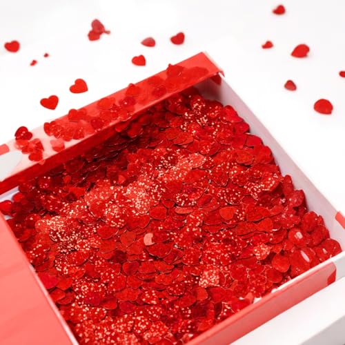 Nhgkju Herz-Konfetti 30g - Laser-Glitzer Streudeko Herzen 6 * 7mm - Romantische Dekoration für Hochzeit, Valentinstag & Geburtstag - PVC-Glitzerstreu für Damen und Herren Nhgkju Herz-Konfetti 30g - Laser-Glitzer Streudeko Herzen 6 * 7mm - Romantische Dekoration für Hochzeit, Valentinstag & Geburtstag - PVC-Glitzerstreu für Damen und Herren von Nhgkju
