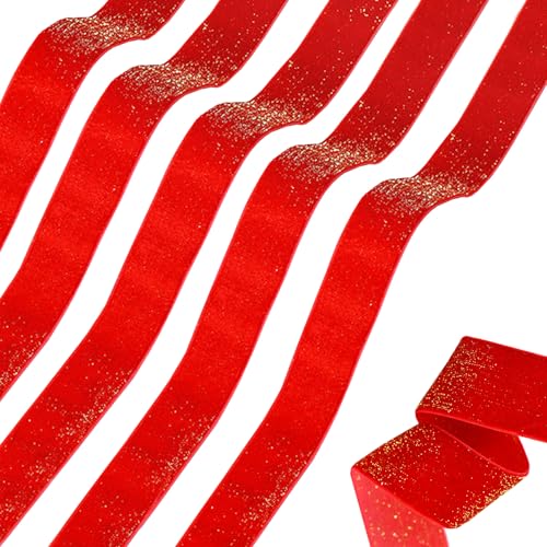Samtband Rot 1,5 cm x 9 m Geschenkband Weiches Band Für Hochzeit Geburtstag Weihnachten Blumensträuße Geschenkverpackung Samtband Rot 1,5 cm x 9 m Geschenkband Weiches Band Für Hochzeit Geburtstag Weihnachten Blumensträuße Geschenkverpackung von Nhgkju