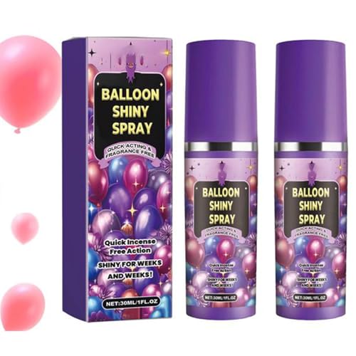 2 Stück Ballonglanz-Spray, Ballonspray, Glanzfarbe für Latexballons, schnell trocknend, Ballonglühen hält länger, lebendig 2 Stück Ballonglanz-Spray, Ballonspray, Glanzfarbe für Latexballons, schnell trocknend, Ballonglühen hält länger, lebendig von Nhujevkom