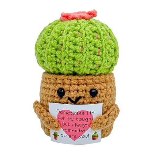 Nhujevkom Häkkelpuppe Deko | Motivierende Häkelkaktus Deko - Desktop Mit Karte Für Lehrerinnen Schwestern Mütter Freundinnen Geburtstag Nhujevkom Häkkelpuppe Deko | Motivierende Häkelkaktus Deko - Desktop Mit Karte Für Lehrerinnen Schwestern Mütter Freundinnen Geburtstag von Nhujevkom