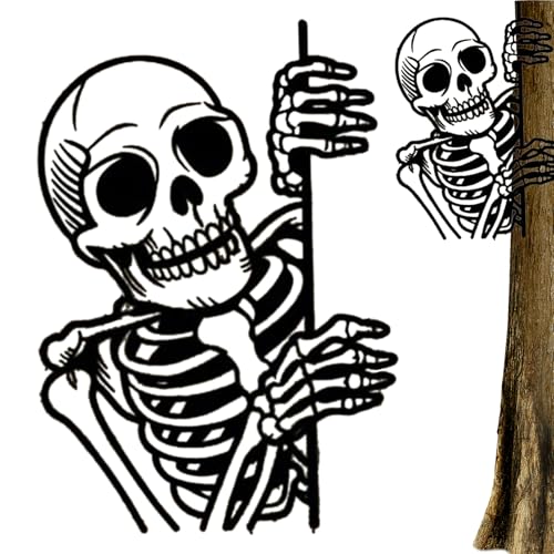 Nhujevkom Halloween Vorgarten Schilder,Metall-Dekoration Für Baum | Grusel-Deko Für Garten Halloween Nachbarschaftsparty Vorgarten Haustür Outdoor Geisterhaus von Nhujevkom