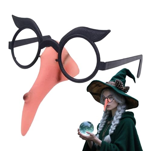 Nhujevkom Hexennase | Halloween Kostüm Zubehör Künstliche Nase,Clown Requisiten Kostümbrille Für Maskerade Geburtstagsfeier Weihnachtsauftritt Verkleidung Und Karneval von Nhujevkom