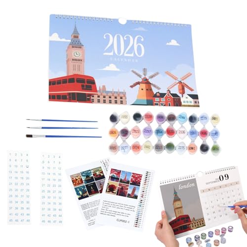 Nhujevkom Monatlicher Wandkalender | Maltischkalender Mit Acrylfarbe - Ästhetische Tischdekoration, Dekoratives Kunsthandwerk für Lehrer Familie Nhujevkom Monatlicher Wandkalender | Maltischkalender Mit Acrylfarbe - Ästhetische Tischdekoration, Dekoratives Kunsthandwerk für Lehrer Familie von Nhujevkom