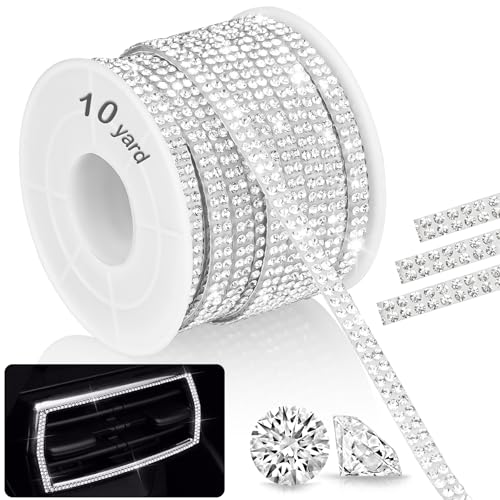 NiArt 10 Yard Selbstklebende Strassband Kristall Strass, Glitzersteine Selbstklebend für Textilien & Dekoration, Strasssteine zum Kleben für Auto-Innenraum, Kleidung & DIY-Projekte NiArt 10 Yard Selbstklebende Strassband Kristall Strass, Glitzersteine Selbstklebend für Textilien & Dekoration, Strasssteine zum Kleben für Auto-Innenraum, Kleidung & DIY-Projekte von NiArt