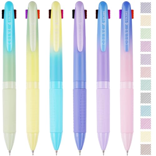 NiArt 6 Stück Mehrfarbiger Kugelschreiber, 4 in 1 Versenkbare Kugelschreiber, 0,7mm Mehrfarbiger Stifte, 4 Farben Stifte,ideal für Büro, Schule, Studenten, Kinder & als Geschenk NiArt 6 Stück Mehrfarbiger Kugelschreiber, 4 in 1 Versenkbare Kugelschreiber, 0,7mm Mehrfarbiger Stifte, 4 Farben Stifte,ideal für Büro, Schule, Studenten, Kinder & als Geschenk von NiArt