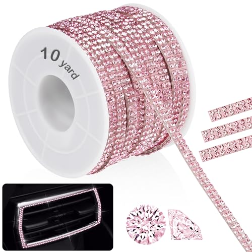 NiArt Self Adhesive Crystal Rhinestone Ribbon 10 Yards (Pink) von NiArt