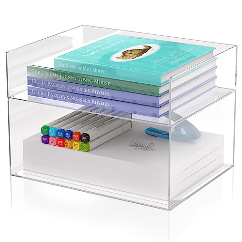 NiOffice 2-stöckiges Acryl-Briefablage, Kombinations-Set, extra hoch und normal, transparent, stapelbar, Schreibtisch-Papierablage, Bürobedarf, Schreibtischzubehör, Aufbewahrungsorganisation NiOffice 2-stöckiges Acryl-Briefablage, Kombinations-Set, extra hoch und normal, transparent, stapelbar, Schreibtisch-Papierablage, Bürobedarf, Schreibtischzubehör, Aufbewahrungsorganisation von NiOffice