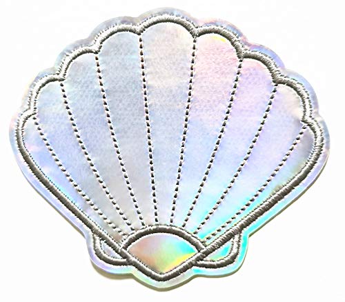 Nipitshop Aufnäher Meerjungfrau Muscheln Meer Tier Cartoon Kinder bestickt Aufbügler für Kleidung Rucksäcke T-Shirt Jeans Rock Westen Schal Hut Tasche von NiPitShop Animals Underwater Ocean Patches