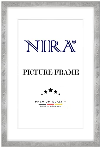 NiRa Massiv Holz Bilderrahmen 19 x 24 cm in Silber Grau | Außenkante in Weiß | Farbe und Größe wählbar | Rahmen für Poster | Puzzle | Foto collage HD097 NiRa Massiv Holz Bilderrahmen 19 x 24 cm in Silber Grau | Außenkante in Weiß | Farbe und Größe wählbar | Rahmen für Poster | Puzzle | Foto collage HD097 von NiRa