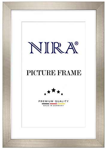 NiRa Massiv Holz Bilderrahmen 34 x 101 cm in Champagner | Außenkante in Schwarz | Farbe und Größe wählbar | Rahmen für Poster | Puzzle | Foto collage HD070 von NiRa