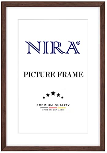 NiRa Massiv Holz Bilderrahmen Schmal 17 x 28 cm in Braun | Farbe und Größe wählbar | Rahmen für Poster | Puzzle | Foto collage HD074 NiRa Massiv Holz Bilderrahmen Schmal 17 x 28 cm in Braun | Farbe und Größe wählbar | Rahmen für Poster | Puzzle | Foto collage HD074 von NiRa