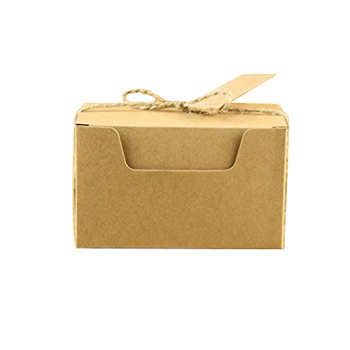 Niaciswe Geschenkbox Kraftpapier 50 Stuck Kraftpapier Box Pappschachtel Geschenkschachteln Faltschachtel Kleine Geschenk Box Braune Geschenkkarton fur Geburtstag Taufe Hochzeit Adventskalender von Niaciswe