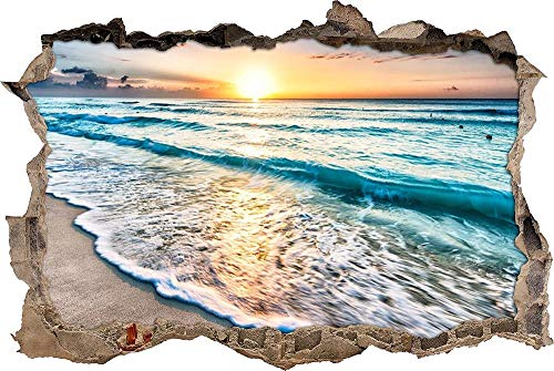 Wandtattoo Wandsticker Wandaufkleber 3D-Effekt Durchbruch wundervoller Sonnenuntergang am Meer für Babyzimmer Kinderzimmer 60x90cm Wandtattoo Wandsticker Wandaufkleber 3D-Effekt Durchbruch wundervoller Sonnenuntergang am Meer für Babyzimmer Kinderzimmer 60x90cm von Nian