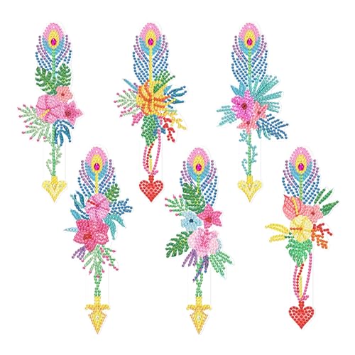 6 Stück Diamant painting Lesezeichen,Diamant-Malerei Lesezeichen Kits für Erwachsene,Diamond Painting Lesezeichen,bastelset,DIY Lesezeichen Bastelset (Pfeil und Bogen3) von Nianxi