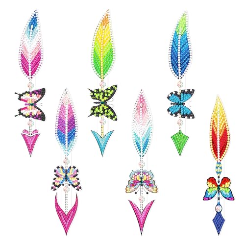 6 Stück Diamant painting Lesezeichen,Diamant-Malerei Lesezeichen Kits für Erwachsene,Diamond Painting Lesezeichen,bastelset,DIY Lesezeichen Bastelset (Pfeil und Bogen4) von Nianxi