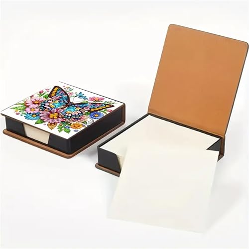 Diamond Painting Notizpapier Aufbewahrungsbox, Diamond Art Set Notizbox,Diamond Painting Notizblock für den Schreibtisch. (Schmetterling) von Nianxi