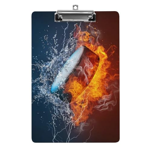 Klemmbretter für Kinder, Eishockey-Feuerwasserdruck, Acryl-Klemmbrett, leichtes Klemmbrett, A4-Größe, hält 21,6 x 32,5 cm, für Lehrer, Studenten, Frauen, Männer, Mädchen, Jungen Klemmbretter für Kinder, Eishockey-Feuerwasserdruck, Acryl-Klemmbrett, leichtes Klemmbrett, A4-Größe, hält 21,6 x 32,5 cm, für Lehrer, Studenten, Frauen, Männer, Mädchen, Jungen von Niapessel