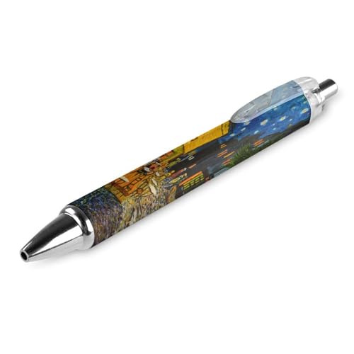 Niapessel Schwarze Kugelschreiber, Kugelschreiber, glattes Schreiben, Gelschreiber, einziehbar, 0,5 feine Spitze, für Schule, Büro, Van Gogh, Malmuster, 1 Stück Niapessel Schwarze Kugelschreiber, Kugelschreiber, glattes Schreiben, Gelschreiber, einziehbar, 0,5 feine Spitze, für Schule, Büro, Van Gogh, Malmuster, 1 Stück von Niapessel