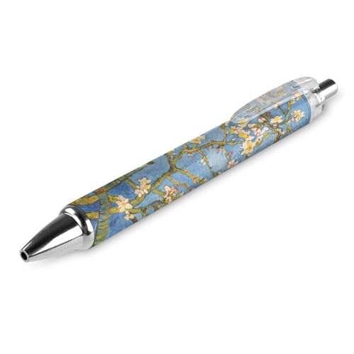 Niapessel Schwarzer Kugelschreiber, Kugelschreiber, glattes Schreiben, Gelschreiber, einziehbar, 0,5 feine Spitze, für Schule, Büro, blühendes Mandelbaum, Van Gogh Muster, 1 Stück Niapessel Schwarzer Kugelschreiber, Kugelschreiber, glattes Schreiben, Gelschreiber, einziehbar, 0,5 feine Spitze, für Schule, Büro, blühendes Mandelbaum, Van Gogh Muster, 1 Stück von Niapessel