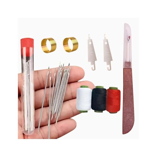 37-teiliges Nähwerkzeug-Set, Nadeln, Faden, Handreparaturwerkzeuge, Nadeleinfädler und Handnähnadeln, tragbares Bastelset, Näharbeitsset für Anfänger, professionelle DIY-Liebhaber (2 Set) von Niblido