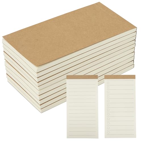 Niboken Notizbücher, Kraft Notizbuch Klein, Mini Notizblock, Horizontale Linie,To-do-Liste Classic Kladde, zum Abreißen Notizblöcke 50 Seiten, Schreibblock für Büro Schule Reisen (10 Bücher) von Niboken