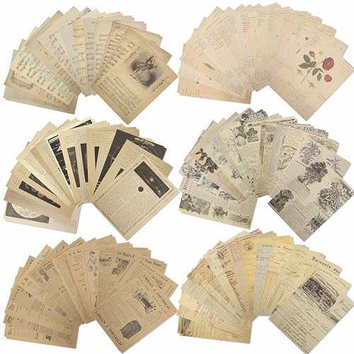 Scrapbooking Paper Vintage Decorative Craft Paper, 180 Sheets Washi Decorative Paper Design Paper for DIY Arts and Crafts Accessories, Scrapbook Stickers for Scrapbook Bullet Journal von Niboken