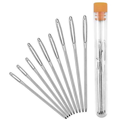 9Stk Großes Auge Nadeln Sticknadeln Nähnadeln Set Handnähnadeln Stahl Nähnadeln Stopfnadeln für Wolle 9Stk Großes Auge Nadeln Sticknadeln Nähnadeln Set Handnähnadeln Stahl Nähnadeln Stopfnadeln für Wolle von NiceLand