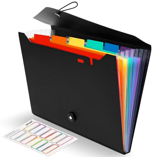 Nicecho Fächermappe, 7 Fächer, Akkordeon-Aktenordner, A4, Briefgröße, Papier, Dokumente, Quittungen, Organizer, Akkordeon-Aktenordner für Klassenzimmer, Zuhause, Büro und Reisen Nicecho Fächermappe, 7 Fächer, Akkordeon-Aktenordner, A4, Briefgröße, Papier, Dokumente, Quittungen, Organizer, Akkordeon-Aktenordner für Klassenzimmer, Zuhause, Büro und Reisen von Nicecho