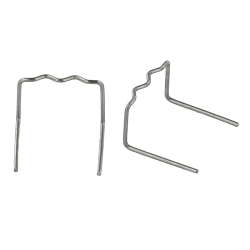 Niceminiwall 100 Stück 0,6 mm/0,8 mm Edelstahl-Heißklammern für Kunststoffschweißen und Auto-Stoßstangen-Reparatur, kompatibel mit Heißhefter-Schweißer-Sets für Nylon, PVC, ABS und (C) von Niceminiwall