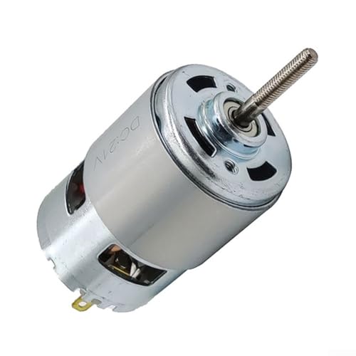 Niceminiwall 755 DC Motor 18V 120W Kugellager Großer Drehmomentmotor für Elektrowerkzeuge, Robotik, Ausrüstung, Rasenmäher, Audio-Videogeräte, Büroautomation (ohne Kabel) von Niceminiwall
