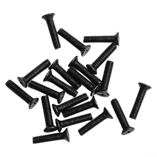 Niceminiwall Bohrfutter-Adapterschrauben für Linksgewinde, M5, M6, 22 mm, 25 mm, legierter Stahl, kompatibel mit UNF-Spannfutter für Elektrowerkzeuge, Werkstätten und (M5 x 22 mm), 20 Stück von Niceminiwall