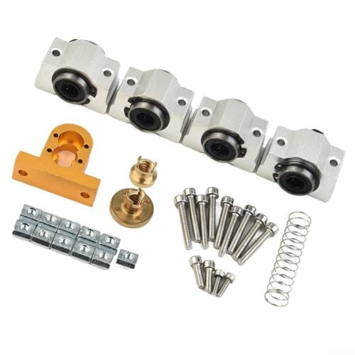 Niceminiwall Für CNC 3018 Pro X-Achsen-Upgrade-Kit für CNC-Fräse 3018 Pro Graviermaschine – Metalllinearlager SCS12VUU SCV10VUU kompatibel mit 3018 Plus Serie (0) von Niceminiwall