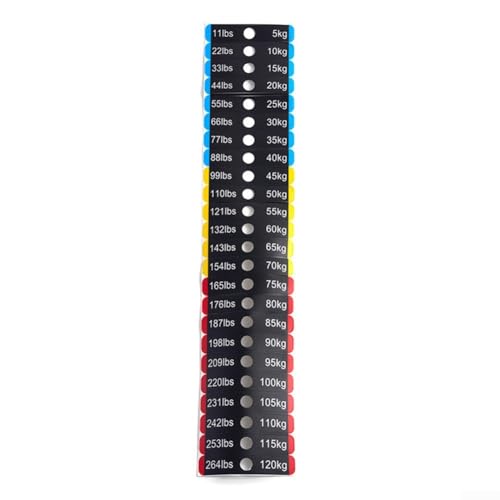 Niceminiwall Gewichts-Aufkleber für Gewichtsstapel, 5 kg - 120 kg, Etikett für Elektrogeräte, 5 kg - 120 kg Fitnessgeräte, Langhantel-Etiketten-Aufkleber von Niceminiwall
