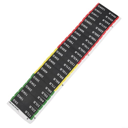 Niceminiwall Gewichts-Aufkleber für Gewichtsstapel, 5 kg - 120 kg, Etikett für Elektrogeräte, 5 kg - 120 kg Fitnessgeräte, Langhantel-Etiketten-Aufkleber von Niceminiwall