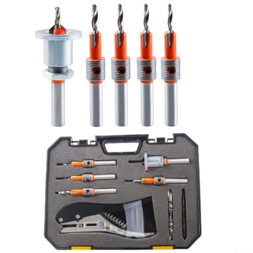 Niceminiwall HSS-Fräser-Set, 8 mm Schaft, massiver gehärteter Stahl-Fräser und Kernbohrer mit hitzebeständiger Beschichtung für glatte, saubere (10 mm) von Niceminiwall